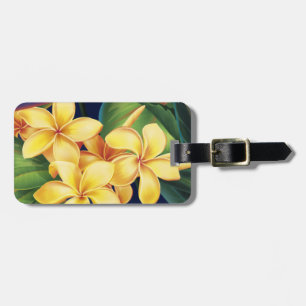 Tropical Paradise Plumeria Luggage Tags