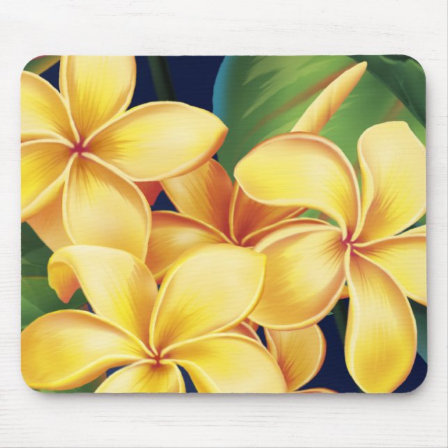 Tropical Paradise Plumeria Mousepad (Front)
