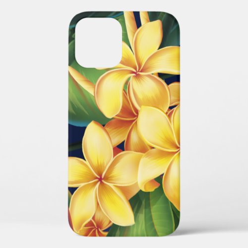 Tropical Paradise Plumeria Trio iPhone 12 Pro Case