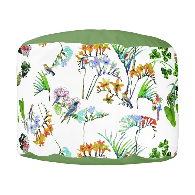 Tropical Paradise Poof Pouf (Front)