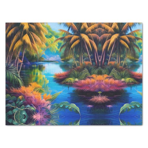 Tropical Paradise Reflection Tissue Paper