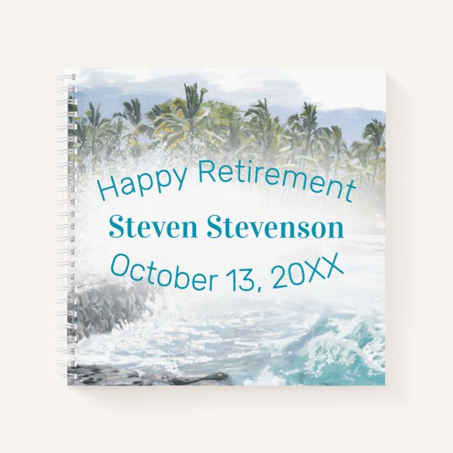 Tropical Paradise Retirement Guest Book (Front)
