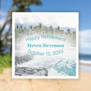 Tropical Paradise Retirement Napkins