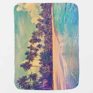Tropical paradise: sea, hotel, beach. baby blanket