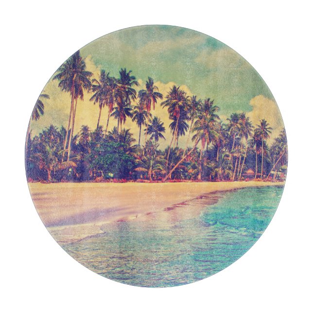 Tropical paradise: sea, hotel, beach. cutting board (Front)