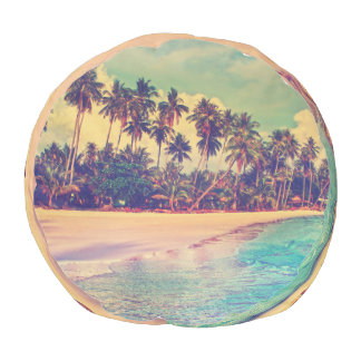 Tropical paradise: sea, hotel, beach. pouf