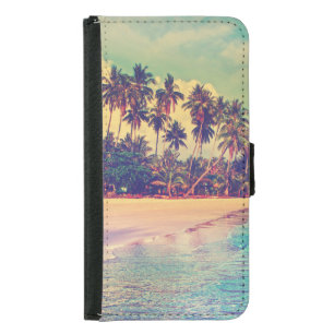 Tropical paradise: sea, hotel, beach. samsung galaxy s5 wallet case