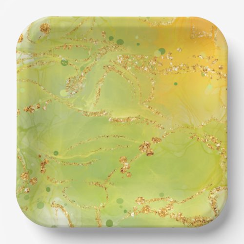 Tropical Paradise Square Paper Plate