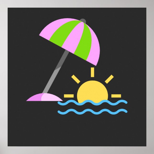 Tropical Paradise Sunset Icon Poster (Front)