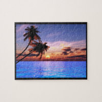 Tropical Paradise Sunset Puzzle