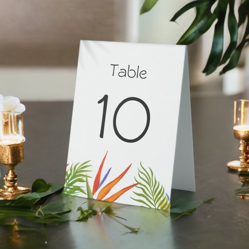 Tropical Paradise Table Tent Sign with Customizabl