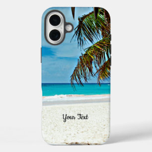 Tropical Paradise template, personalize iPhone 16 Plus Case