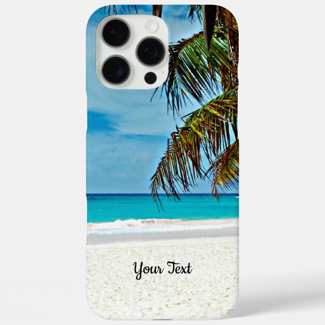 Tropical Paradise template, personalize, Case-Mate iPhone Case (Back)