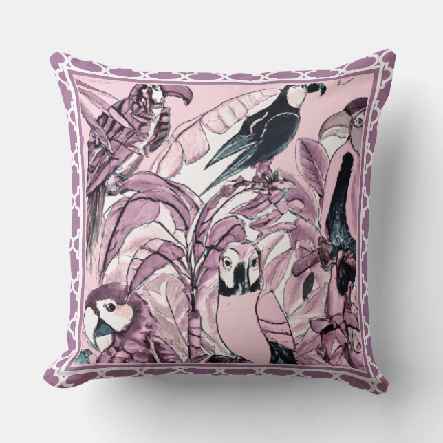 Tropical Paradise Throw Pillow (Front)