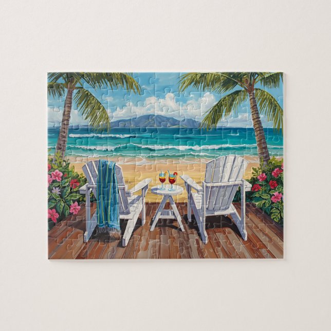 Tropical Paradise View Jigsaw Puzzle (Horizontal)