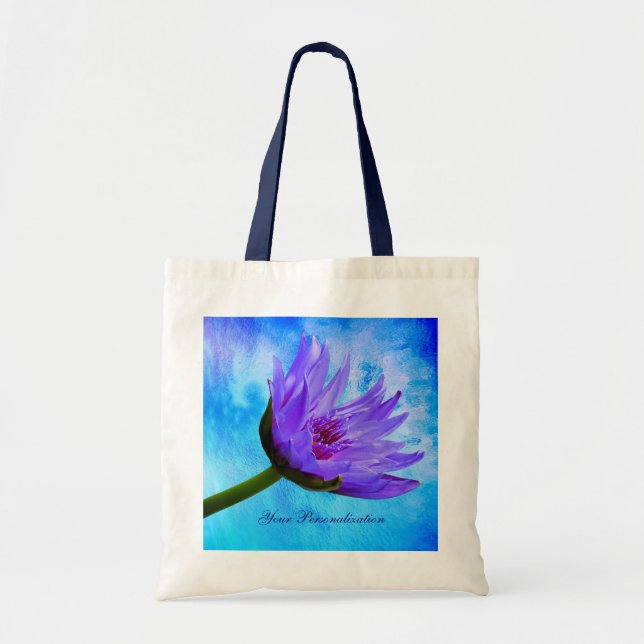 Tropical Paradise Water Lily Custom Budget Tote (Front)