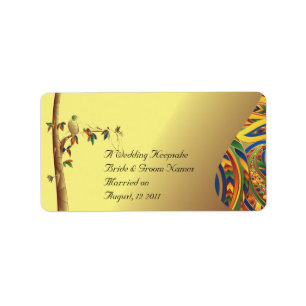 Tropical Paradise Wedding Favor Lip Balm Tube Label