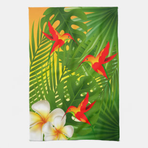 Tropical Paradise with a Hummingbird Towel