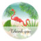 Tropical Paradise with Flamingos