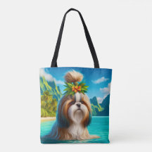 Tropical Paradise with Magnum Canvas Tote Bag