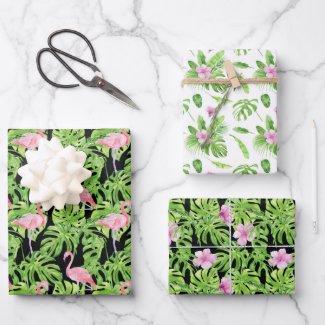 Tropical Paradise  Wrapping Paper Sheets