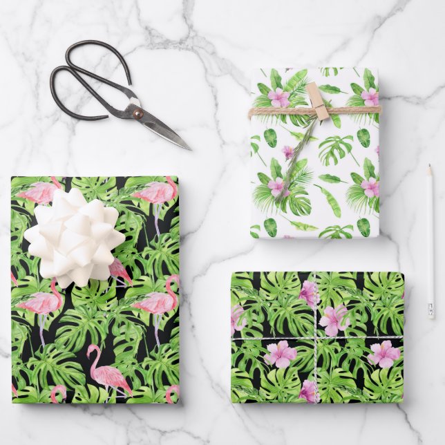 Tropical Paradise  Wrapping Paper Sheets (Front)