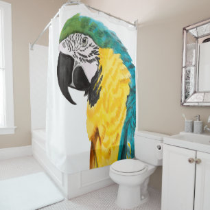 Tropical Parrot Bird Shower Curtain