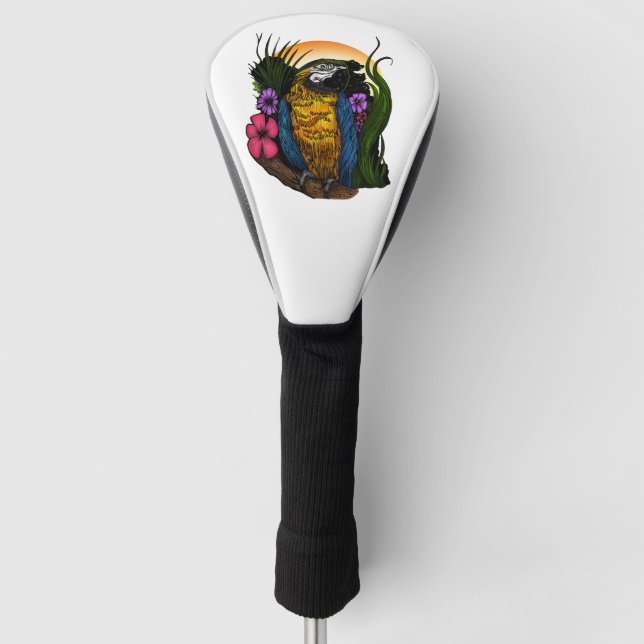 Tropical Parrot Golf Head Cover (Front)