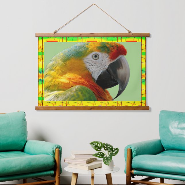 Tropical Parrot Hanging Tapestry (Living Room)