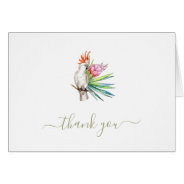 Tropical Parrot Island Wedding Thank You at Zazzle