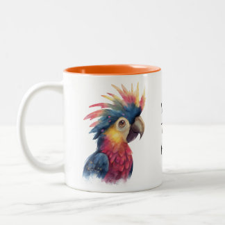Tropical Parrot Mug – Colorful Bird with Custom T