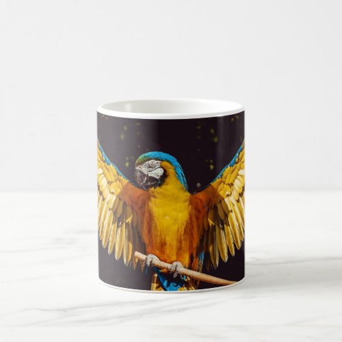 Tropical Parrot On A Perch Coffee Mug