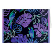 Tropical Parrot Paradise Card (Front Horizontal)