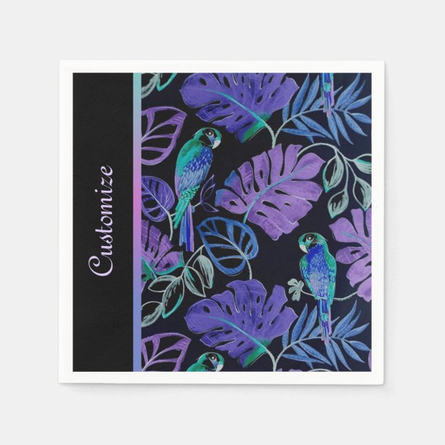 Tropical Parrot Paradise Napkins 2 (Front)