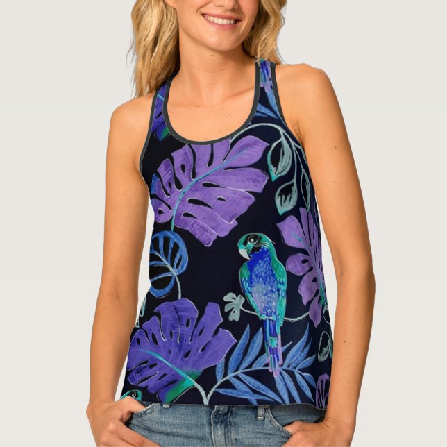 Tropical Parrot Paradise Tank Top (Front)
