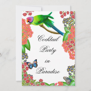 Tropical Parrot Party Invitation