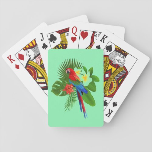 Tropical Parrot Poker Cards