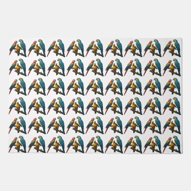 Tropical Parrot Retreat Outdoor Rugs (Front)