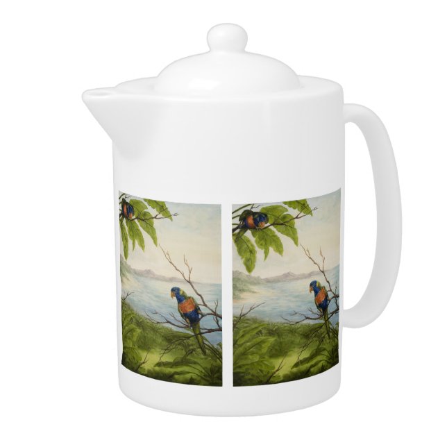 Tropical Parrot Teapot (Right)