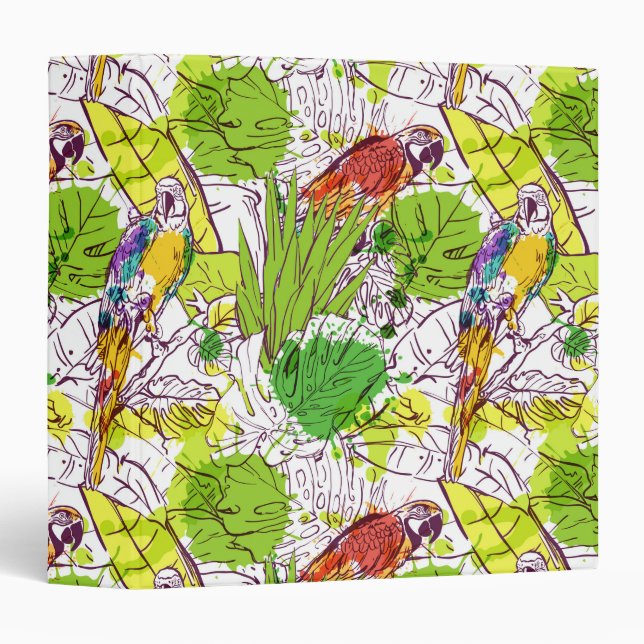 Tropical Parrots Binder (Front/Spine)