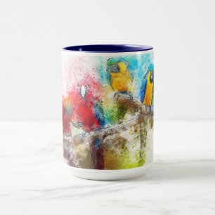 Tropical Parrots Design Mug