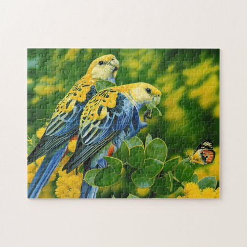 Tropical Parrots Game Puzzle