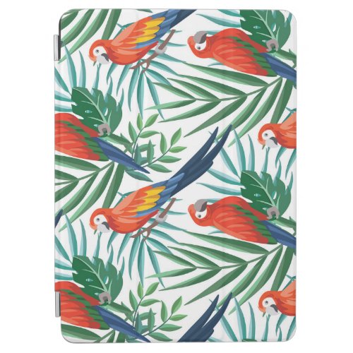 Tropical Parrots Lush Palm Seamless iPad Air Cover