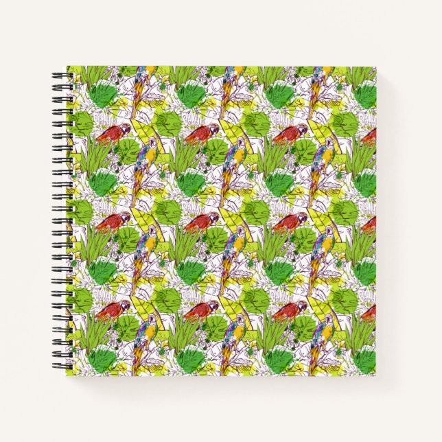 Tropical Parrots Notebook (Front)