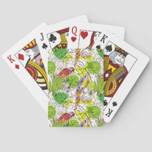 Tropical Parrots Poker Cards