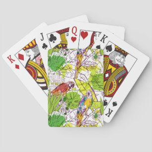 Tropical Parrots Poker Cards