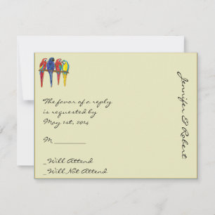 Tropical Parrots Response Card