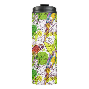 Tropical Parrots Thermal Tumbler