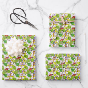 Tropical Parrots Wrapping Paper Sheets