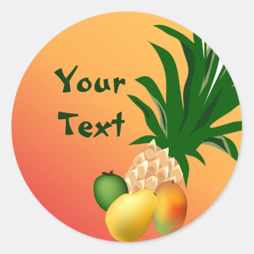 Tropical Party Food Sticker
